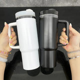 20 Pack USA Warehouse 30oz H2.0 Mirror Black Plated Undertean Powder Coating Tumblers for Laser Engraving-USDM