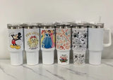 H1.0 40oz Blank Sublimation White Color Travel Tumblers With Handle-USCC