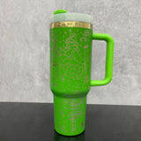 20 Pack China Warehouse Christmas H2.0 40oz tumbler with plating GRINCH laser engraving-USDM