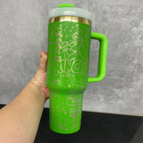 20 Pack China Warehouse Christmas H2.0 40oz tumbler with plating GRINCH laser engraving-USDM