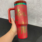 20 Pack China Warehouse Christmas H2.0 40oz tumbler with plating GRINCH laser engraving-USDM