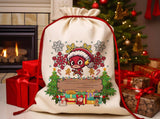 50 Pack USA Warehouse White Color Blank Sublimation Christmas Gift Santa Bags 50pcs--BA