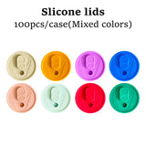 100 Pack China Warehouse Packs 16oz Glass Can Lids Colorful Silcone Lids from China by Air Ship -CNDM