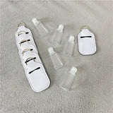 100 Pack China warehouse White Blanks Sublimation 1oz 30ml Bottle Hand Sanitizer Holders Keychain With Cover