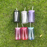 50 Pack USA Warehouse Libby Style 16oz 20oz Jelly Color Plastic Cup With PP Lids