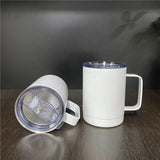 50 Pack China Warehouse 10oz 12oz 16oz Sublimation Blanks White Color Coffee Mug With Handle Sold By Case