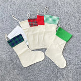 100 Pack China warehouse Blank Sublimation Christmas Sock Bag Stocking