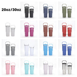 20 Pack China Warehouse 20oz 30oz Power Cotaed Flip Straw Tumblers for Laser Engraving-CNDM