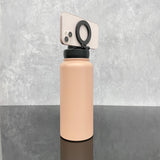 1PC Sample USA Warehouse 7 Colors 32oz Powder Coated Mirror Copper Plated Underneath Water Bottle with Magnetic Phone Holder for Laser Engraving