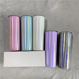 25 Pack China Warehouse 20oz Sublimation Coated Blanks Teal Lavender Shimmer Glitter Straight Tumbler