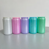 50 Pack China Warehouse Sublimation Luxury Powder Glitter 160z Glass Can With BPA Free Plastic Lid