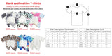 32 Pack China warehouse Mixed Size S-5xI Colored Diy Blank Sublimation White Bleached Shirts