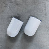 50 Pack China Warehouse 12oz Double Wall Stainless Steel Vacuum Insulated White Blank Sublimation Straight Wine Tumbler