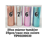 20oz magic mirror sublimation straight tumblers skinny tumblers for subliamtion