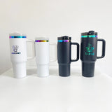 20 Pack USA Warehouse 30oz Cool Rainbow Color Underneath Powder Coat H2.0 Quencher Tumblers for Laser Engraving