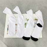 100 Pack China warehouse 9-12 And 10-13 Women And Mens White Blank Sublimation Polyester Socks