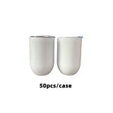 50 Pack China Warehouse 12oz Double Wall Stainless Steel Vacuum Insulated White Blank Sublimation Straight Wine Tumbler