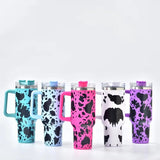 20 Pack China Warehouse H1.0 40oz Cow Print Quencher Tumbler