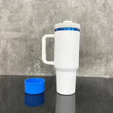 20 Pack USA Warehouse 40oz Blue Underneath Powder Coat H2.0 Quencher Tumblers with Silicone Boots