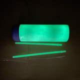 25 Pack USA Warehouse Blank Sublimation Glow In Dark 20oz Speaker Tumbler With Lid And Straw-USDM