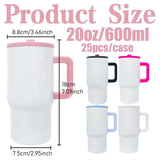 25 Pack USA Warehouse Halloween Parent-child 20oz Glow in Dark Leakproof Flip Top Straw Tumbler for Sublimation-USDM