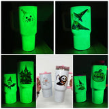 25 Pack USA Warehouse Halloween Parent-child 20oz Glow in Dark Leakproof Flip Top Straw Tumbler for Sublimation-USDM