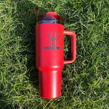 20 Pack USA Warehouse Red H2.0 40oz Power Coated Mirror Black Plated Tumbler For Laser Engraving