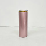 20 Pack China Warehouse 20oz 30oz Shiny Rose Gold Tumblers with Mirror Gold Underneath Suit for Laser Engraving and Sublimation