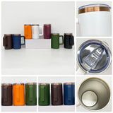 20 Pack USA Warehouse Copper Underneath Powder Coated 20oz Coffee Mugs with Removable Plastic Handle for Laser Engraving-USDM