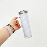25 Pack USA Warehouse Customized Stainless Steel Pre Drilled Hole 20oz Snow Globe Storyboard Sublimation Tumblers with Handle