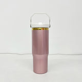 20 Pack China Warehouse 20oz 30oz Shiny Rose Gold Tumblers with Mirror Gold Underneath Suit for Laser Engraving and Sublimation