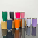 25 Pack USA Warehouse Yeti Power Coated 20oz Tumbler for Laser Engraving