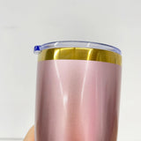 20 Pack China Warehouse 20oz 30oz Shiny Rose Gold Tumblers with Mirror Gold Underneath Suit for Laser Engraving and Sublimation