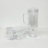 20 Pack USA Warehouse Glitter 40oz Clear Acrylic Snow Globe Cups Plastic Double Wall Tumbler with Pre Drilled Hole and Plug for UV DTF Transfer Wrap