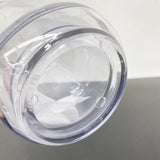 25 Pack USA Warehouse Snow Globe 20oz Plastic Mason Jars with Handles (Pre-drilled Hole and Plug)