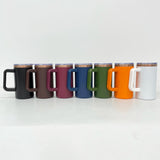20 Pack USA Warehouse Copper Underneath Powder Coated 20oz Coffee Mugs with Removable Plastic Handle for Laser Engraving-USDM