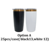 25 Pack YIPAI USA Warehouse Mini Size Copper Underneath 10oz Coffee Mugs with Magnetic Lids for Laser Engraving