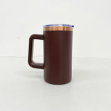 20 Pack USA Warehouse Copper Underneath Powder Coated 20oz Coffee Mugs with Removable Plastic Handle for Laser Engraving-USDM