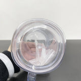 25 Pack USA Warehouse Snow Globe 20oz Plastic Mason Jars with Handles (Pre-drilled Hole and Plug)