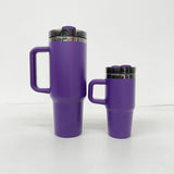 25 Pack China Warehouse Halloween Parent Child Style 14oz Mirror Black Plated Underneath Tumblers for Laser Engraving