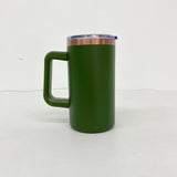 20 Pack USA Warehouse Copper Underneath Powder Coated 20oz Coffee Mugs with Removable Plastic Handle for Laser Engraving-USDM