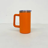20 Pack USA Warehouse Copper Underneath Powder Coated 20oz Coffee Mugs with Removable Plastic Handle for Laser Engraving-USDM