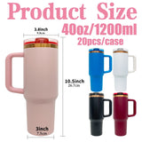 20 Pack USA Warehouse 40oz Copper Plate Protour Lid Quencher Tumblers for Laser Engraving