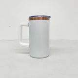 20 Pack USA Warehouse Copper Underneath Powder Coated 20oz Coffee Mugs with Removable Plastic Handle for Laser Engraving-USDM