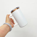 20 Pack USA Warehouse Copper Underneath Powder Coated 20oz Coffee Mugs with Removable Plastic Handle for Laser Engraving-USDM