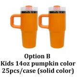 25 Pack China Warehouse Halloween Parent Child Style 14oz Mirror Black Plated Underneath Tumblers for Laser Engraving