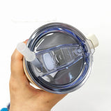 20 Pack YIPAI USA Warehouse Christmas Mirror Gold Plating Powder Coated 20oz Coffee Mugs with Removable Plastic Handle for Laser Engraving