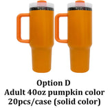 20 Pack China Warehouse Halloween Parent Child Style H2.0 40oz Mirror Black Plated Underneath Tumblers for Laser Engraving