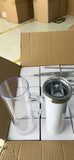 25 Pack China Warehouse Customized Stainless Steel Pre Drilled Hole 20oz Snow Globe Storyboard Sublimation Tumblers with Handle