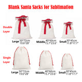 USA Warehouse White color blank sublimation christmas gift santa bags-USCC